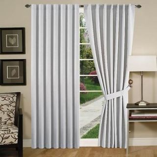 Solid Thermal Insulated Back Tap Window Curtain 63L, Color Light Gray 