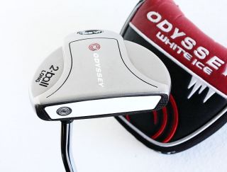 ODYSSEY WHITE ICE 2 BALL LONG PUTTER 46 + COVER   SUPERB CONDITION