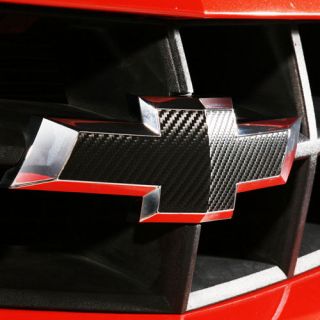 Camaro 2010 & up Bow Tie Carbon Fiber Emblem 3M Overlay Inlay Decal 