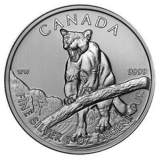 2012 Canadian Silver Cougar 5 dollar coin