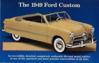   listed Brochure for DANBURY MINT The 1949 Ford Custom Convertible