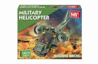   BRICKS SET   ARMY TANK, PLANE OR HELICOPTER / CHOPPER CHILDRENS TOY