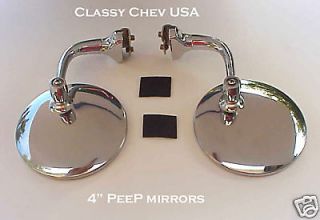   of 4 PEEP mirrors Stainless 1937 19381939 1940 1941 1946 Chevy Ford