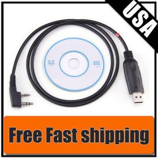 USB Programming Cable + CD For Puxing Kenwood Baofeng UV 5R UV 3R+ KPG 