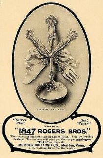 1906 Ad Meriden Britannia 1847 Rogers Bros Silverware   ORIGINAL 