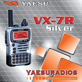 YAESU VX 7R 3 band, 5 WATTS, Silver, with UNLOCKED TX and WIDE Receive