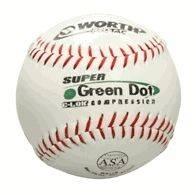 Worth WA11S Super Green Dot ASA 11 Fastpitch Softballs   1 Dozen New 