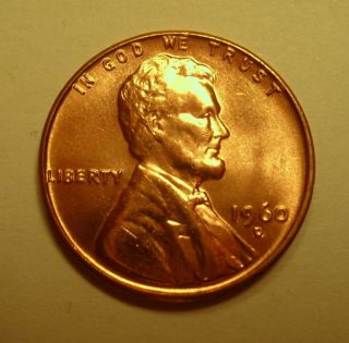 1960 D SMALL DATE LINCOLN CENT UNC FRESH FROM ROLL
