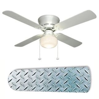 Ceiling Fan with Lamp   Diamond Plate Garage Shop Den