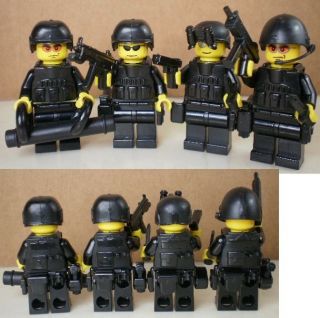   sale) custom lego swat team weapson police army guns helmet parts