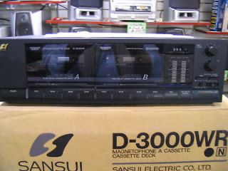 NEW SANSUI D 3000WR DOUBLE CASSETTE TAPE DECK