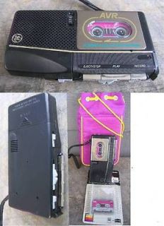 GE #3 5376 MICROCASSETTE RECORDER   voice activated    includes bag 