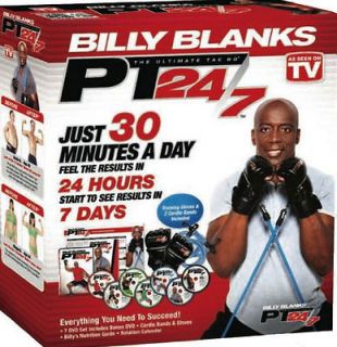   Blanks PT 24/7 Workout System (DVD, 2011, 7 Disc Set) BANDS & GLOVES