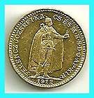 1894 Hungary 10 Korona Hongrie Corona Gold Coin