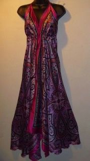 Wholesale LOT 3 Sexy Silky Long Mixed Colors Empire Waist Scarf Dress 