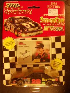   diecast car #28 Havoline Racing Champions 1993 trading card NASCAR