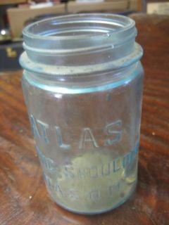 Vintage Old Collectible Atlas Strong Shoulder Mason Canning Jar