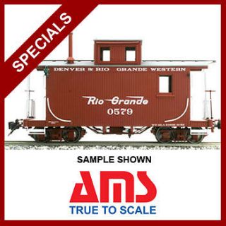   AM33 013A SHORT CABOOSE D&RGW #0573 FLYING RIO GRANDE, NEW (SALE