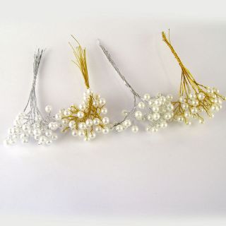   10 TEN Mini Pearl Sprays Bridal Craft, Artificial Flowers, Buttonhole
