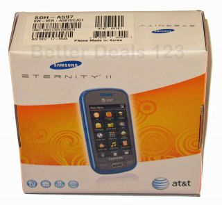   SGH A597 Eternity II   Blue (AT&T) GSM Cell Phone Touchscreen GPS