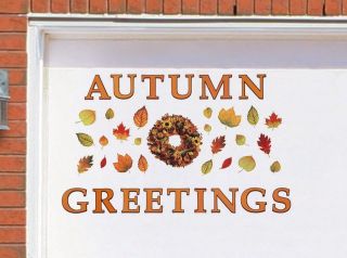 Decorative Leaves And Autumn Greeting Garage Door Magnets New