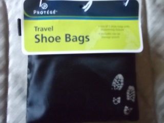   Nylon Shoe Bags + Storage Pouch Travel Shoes Bag Carriers Black NEW