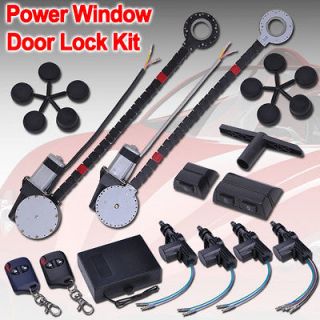   Up Window & 4 Door Lock Conversion Kit Keyless Entry Auto Car Truck