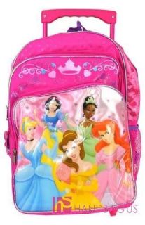   Disney Princesses Crown Pink Roller 16 Backpack   Rolling Girls Bag