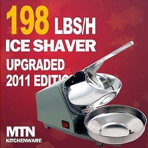 Electric All Stainless Steel Ice Shaver Maker Snow Cone Machine Sno 