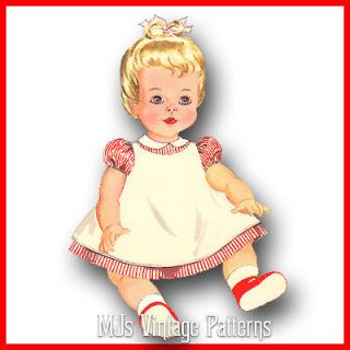 Vintage Baby Doll Clothes Dress Pattern 19 20 Tiny Tears, Betsy 