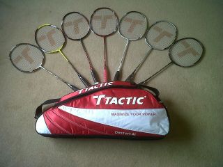 TACTIC BADMINTON RACKETS WITH YONEX STRING & FREE GIFT   UK SELLER