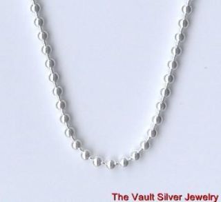 Sterling Silver Ball Bead Chain Necklace GENUINE 925