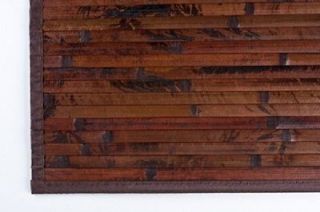 Indoor & Outdoor Bamboo Floor Area Rug Dark Chocolate Brown Assorted 