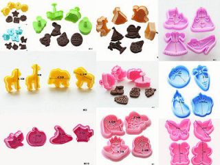 1set 3D Cookie Cutters Biscuit Pastry Fondant Cake Mold Mould 