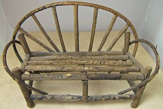 HANDMADE RUSTIC WOOD DOLL SETTEE SOFA MADE of STICKS TWIGS BRANCHES 10 