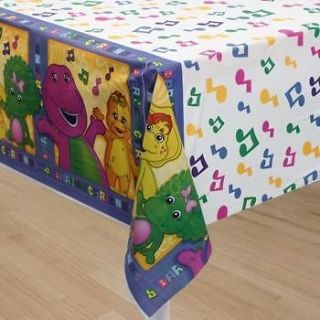 Barney Party Supplies TABLECOVER Birthday Baby Bop Decoration Dinosaur 