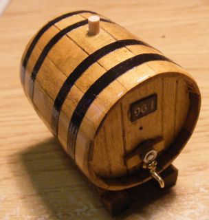 12 Scale Large Wooden Beer Barrel On A Stand Dolls House Miniature 