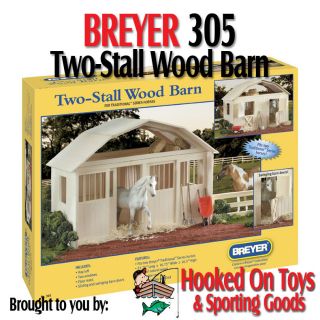 Breyer 305   Deluxe Two Stalled Wood Barn   19 Scale Traditional