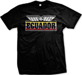 Ecuador  Flag Coat Of Arms Condor Nationality & Ethnic Pride  Mens T 