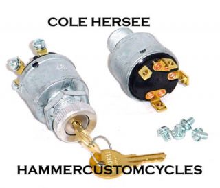 COLE HERSEE STARTER RELAY IGNITION KEY SWITCH FOR HARLEYS CARS BOATS 