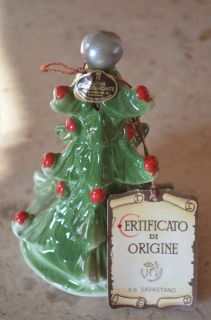   Capodimonte Italian Christmas Tree Porcelain Bell Italy Beautiful