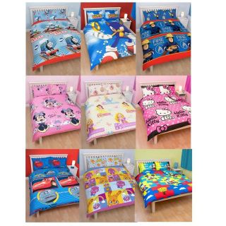 Double Bedding Character Duvet Covers & Pillowcase Sets (Free P+P)