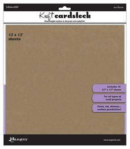 Ranger Inkssentials Surfaces Kraft Cardstock Paper 12x12 inch 10 