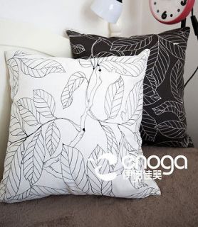   White Leaves IKEA Style Throw Pillow Case Decor Cushion Cover 18 PE04