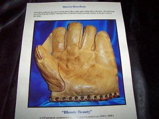 vintage baseball gloves in Sports Mem, Cards & Fan Shop