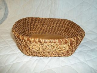 PINE NEEDLE BASKET TWO UNFINISHED GREAT FOR LEARNING TOOL