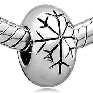 BEAD MAKE A CHRISTMAS SNOWFLAKE PATTERN ORNAMENT SILVER CHARM BEAD FOR 