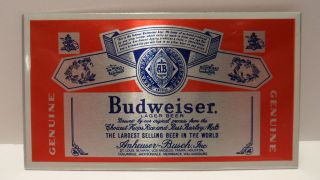 Vintage Budweiser Sign Metal Small 2 x 3 New