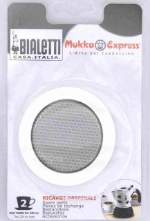 Bialetti Replacement Seal and Filter for 2 Cup Mukka Express 
