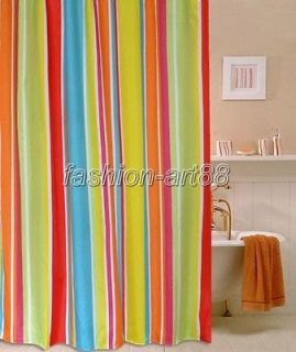   abstract Rainbow Stripe Bathroom Fabric Beautiful Shower Curtain fa024